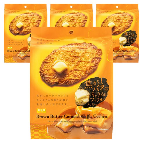브라운 버터 카라멜 와플 쿠키, 4개, 100g