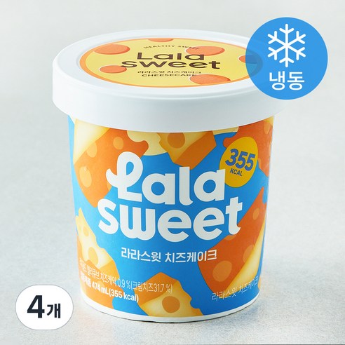 라라스윗 치즈케이크 아이스밀크 (냉동), 474ml, 1개입, 4개