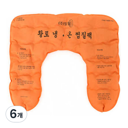 일월 냉온 면 황토 어깨 찜질팩, 6개