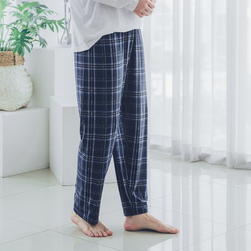 편안함과 스타일이 완벽하게 조화된 도씨 남성용 피치기모 9부 잠옷 바지