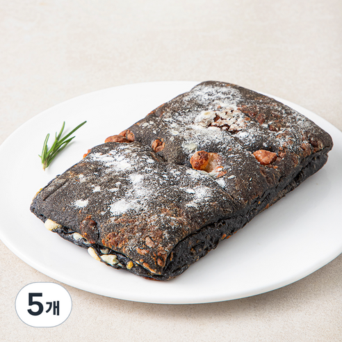도제식빵 먹물치즈 쌀 치아바타, 130g, 5개