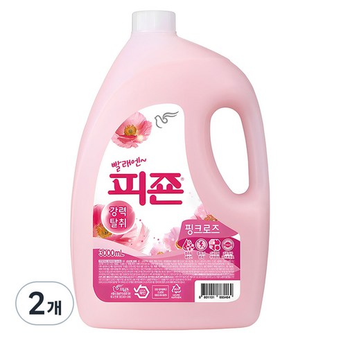 피죤 레귤러 섬유유연제 핑크로즈 본품, 3L, 2개