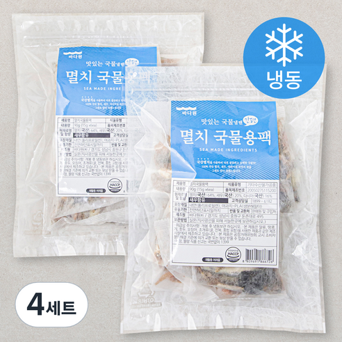 바다원 간편 국물용팩 멸치, 15g, 6개입, 4개