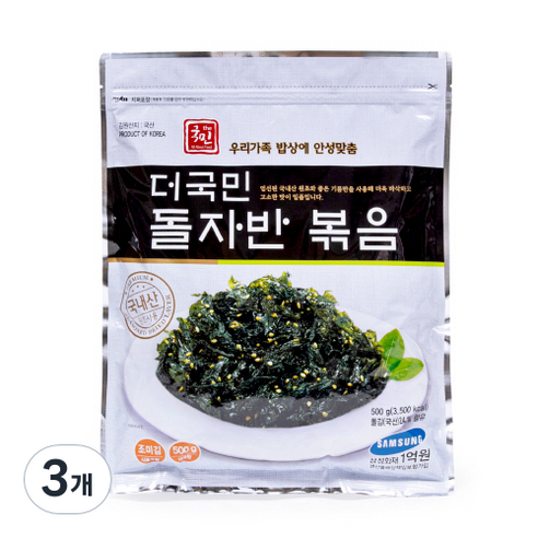 더국민 돌자반 볶음, 500g, 3개