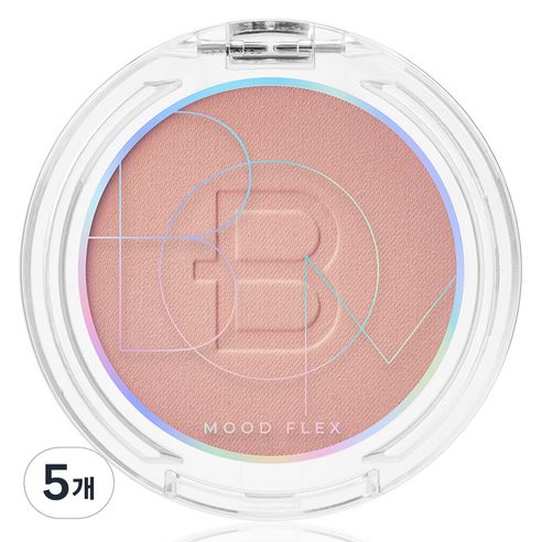 비오엠 무드 플렉스 파우더 블러쉬 4.3g, 01 WARM PINK, 5개