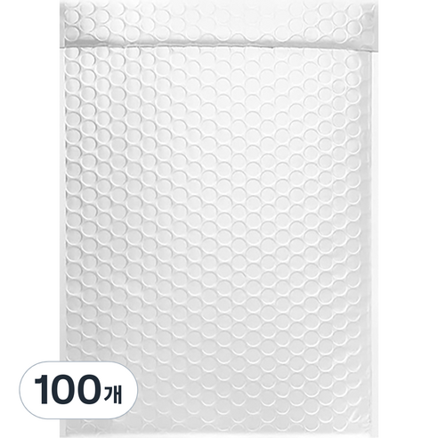 마켓감성 뽁뽁이 봉투 화이트, 100개