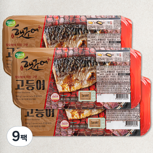 바다소리 햇구어 고등어 (냉장), 100g, 9팩