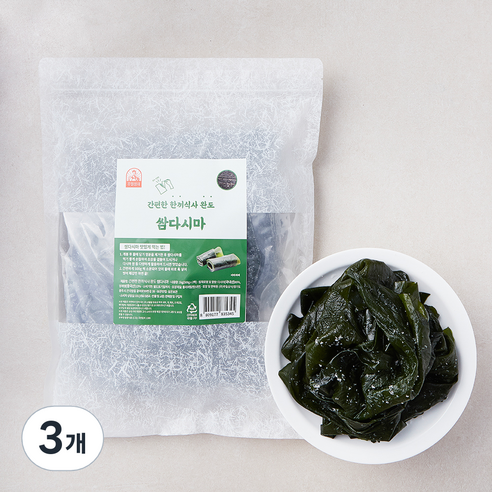 주일상사 간편한 한끼식사 완도 쌈다시마 2팩, 1kg, 3개