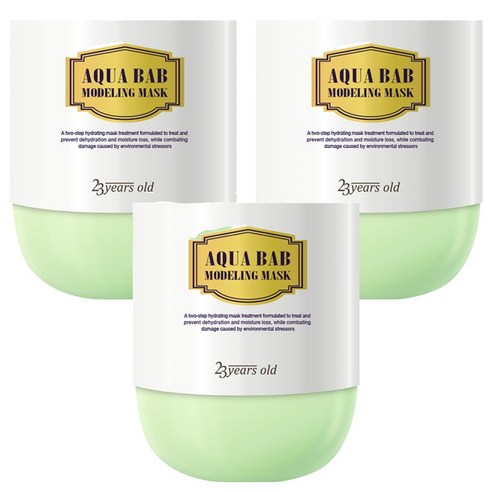 23yearsold 아쿠아밥 모델링 마스크 4회분 1제 50g x 4p + 2제 50g x 4p, 3개