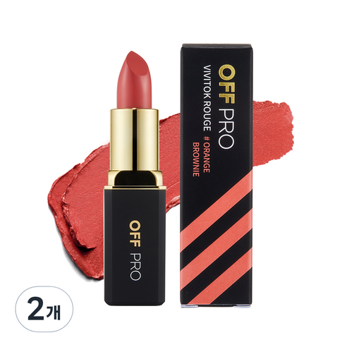 오프 프로 비비톡 루즈 3.6g, 오렌지 브라우니, 2개