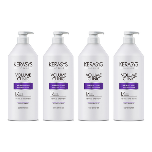 케라시스 볼륨 클리닉 단백질 컨디셔너 플로럴 파우더 향, 980ml, 4개