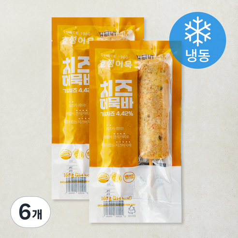 효성어묵 치즈어묵바 (냉동), 160g, 6개