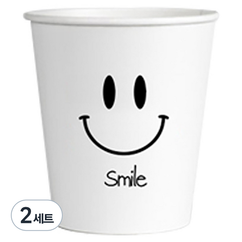 서연 스마일 인쇄 종이컵 180ml, 1000개, 2개