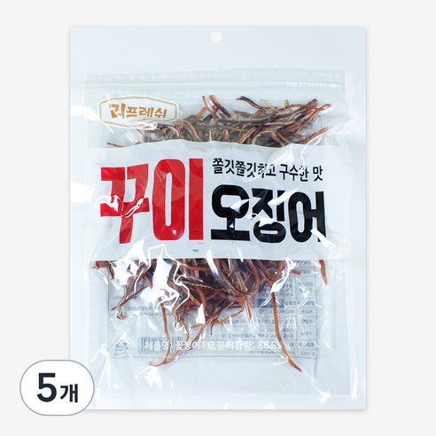 리프레쉬 꽃보다오징어 꾸이 오징어, 5개, 130g