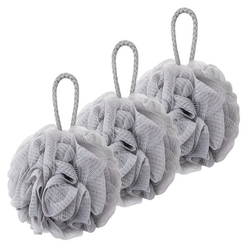 페르노엘 촘촘하고 부드러운 걸이형 버블 샤워볼 세트, 그레이, 3개입, 1개