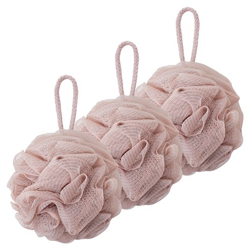 페르노엘 촘촘하고 부드러운 걸이형 버블 샤워볼 세트, 브라운, 3개입, 1개