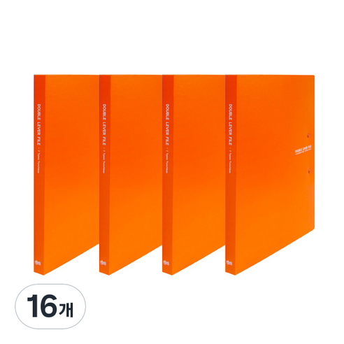 노블 합지 더블레버화일 A4, 주황, 16개