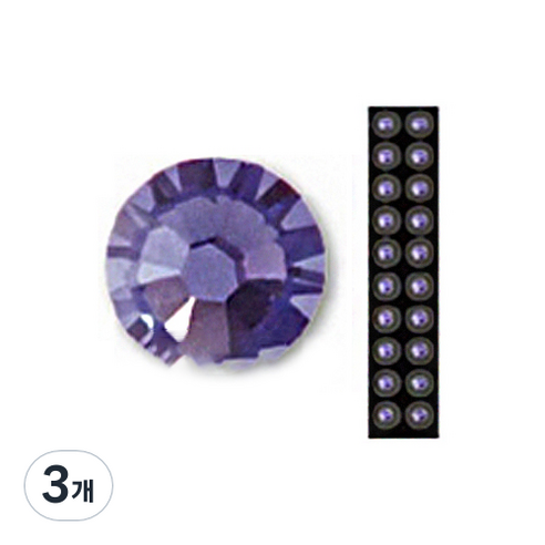 와사비네코 미미츠보 쥬얼리 귀지압패치 M 3.0mm 20p, 탄자나이트, 3개
