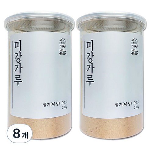 헬로우그린 미강가루, 210g, 8개