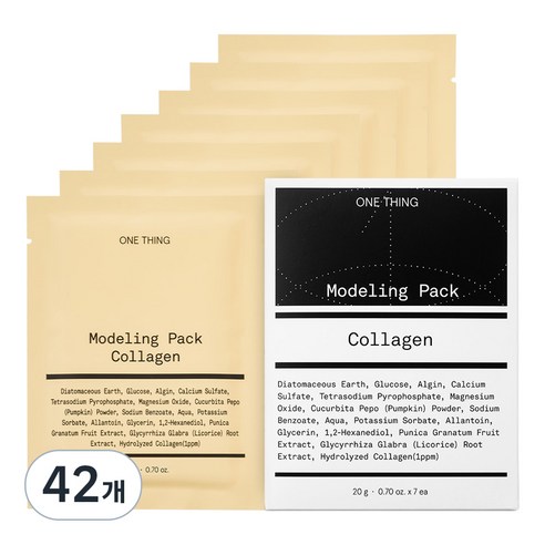 원씽 콜라겐 모델링 팩 20g, 42개, 1개입