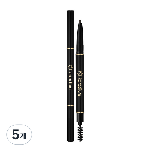 카라디움 오토 아이브로우 펜슬 0.18g, 1호 블랙브라운, 5개