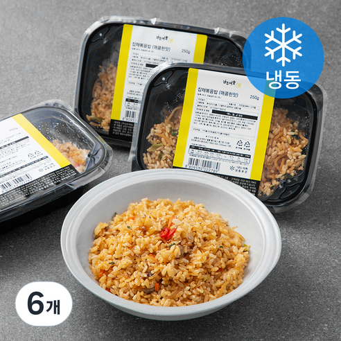 남도애꽃 잡채볶음밥 매콤한맛 (냉동), 250g, 6개