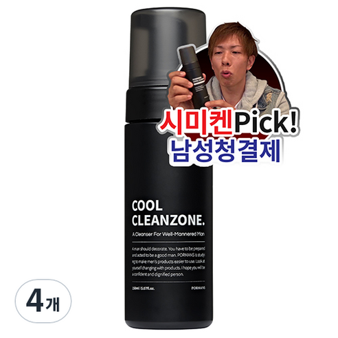 포르맨즈 쿨 클린존 남성청결제, 150ml, 4개