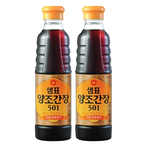 샘표 양조간장 501, 500ml, 2개