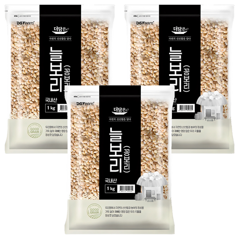 더담은 국산 늘보리 꽁보리, 1kg, 3개