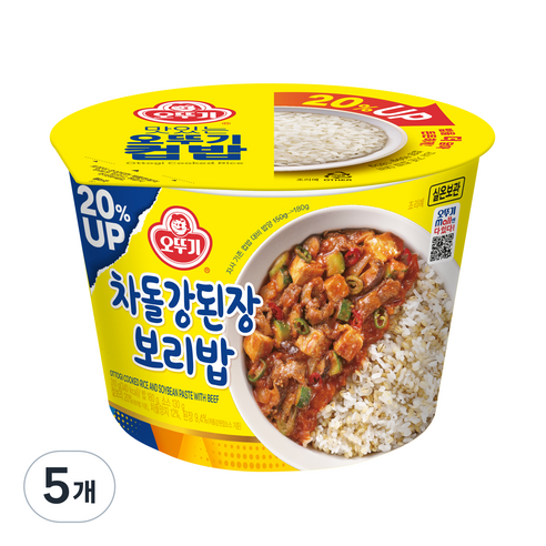 오뚜기 컵밥 차돌 강된장 보리밥, 310g, 5개