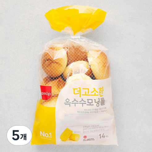 삼립 옥수수 모닝롤 14입, 378g, 5개