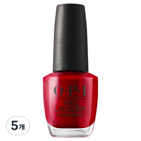 오피아이 네일락커, A70 Red Hot Rio, 5개, 15ml