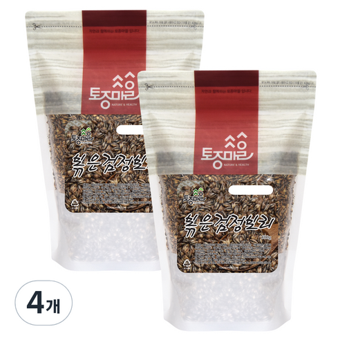 토종마을 국산 볶은 검정 보리, 500g, 4개
