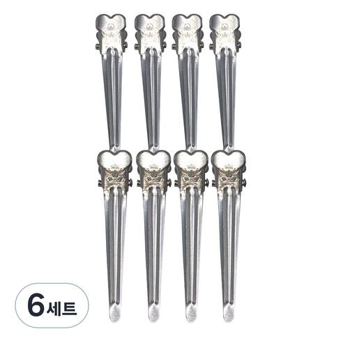 철미용 핀 소 4p, 실버, 6세트