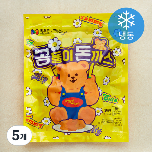 목우촌 곰돌이 돈까스 (냉동), 350g, 5개