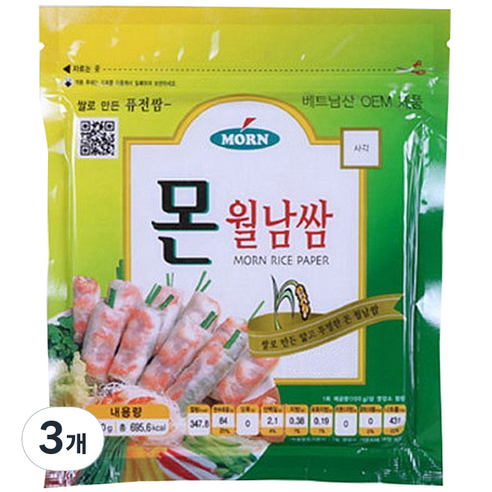 MORN 월남쌈 사각, 200g, 3개