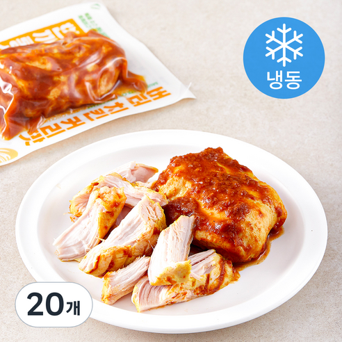 한끼통살 버터 치킨 커리맛 닭가슴살 (냉동), 100g, 1개입, 20개