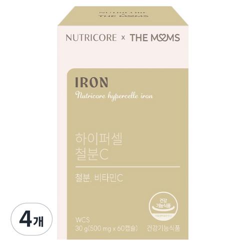 뉴트리코어 더맘스 하이퍼셀 철분C 30g, 4개, 60정