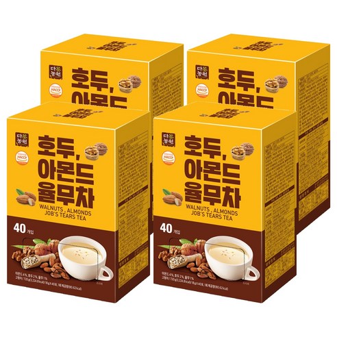 다농원 호두 아몬드 율무차, 40개입, 4개, 18g