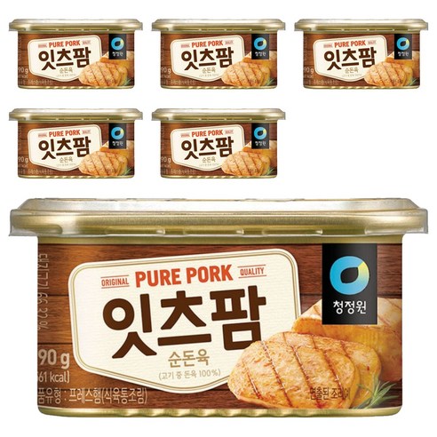 대상 청정원 잇츠팜 햄통조림, 190g, 6개