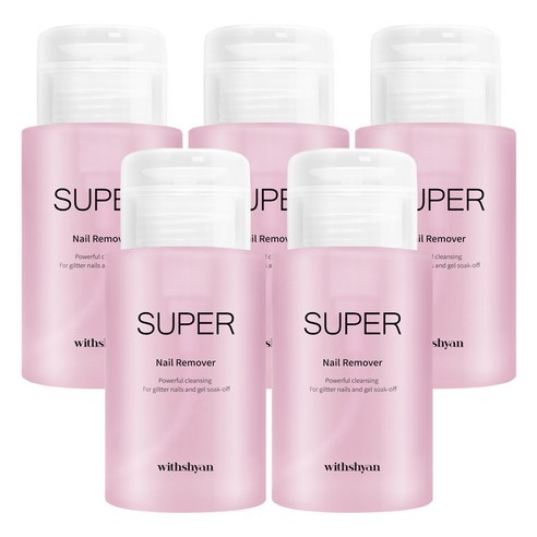 위드샨 대용량 펌프형 슈퍼네일리무버, 200ml, 5개