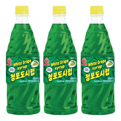 오쉐프 청포도시럽, 3개, 1kg
