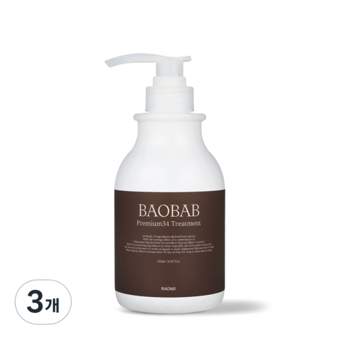 라온 바오밥 프리미엄34 트리트먼트, 3개, 500ml