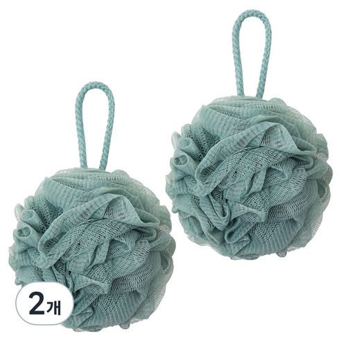 페르노엘 촘촘하고 부드러운 걸이형 버블 샤워볼 세트, 카키, 2개입, 2개