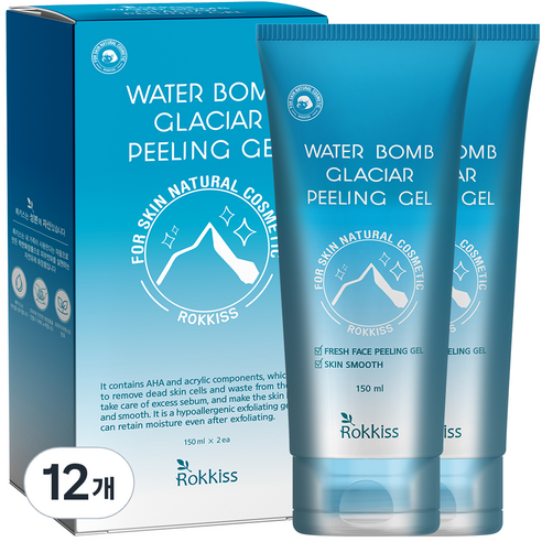 록키스 워터밤 빙하수 필링젤, 150ml, 12개