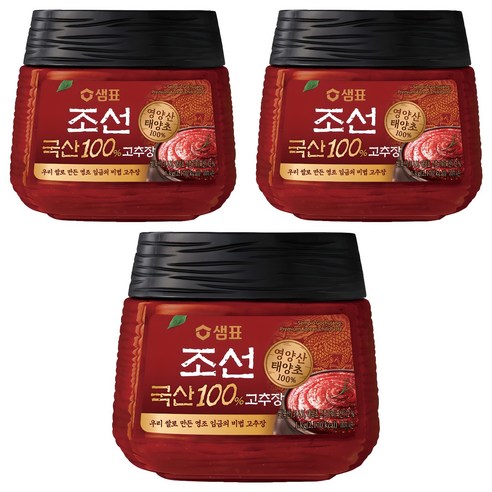 샘표 국산 조선고추장, 3개, 1kg
