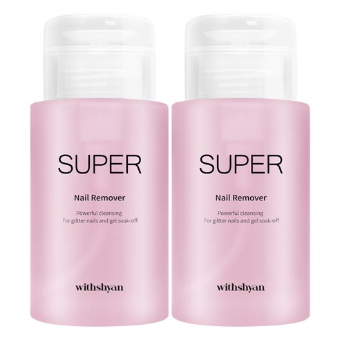 위드샨 대용량 펌프형 슈퍼 네일 리무버, 200ml, 2개