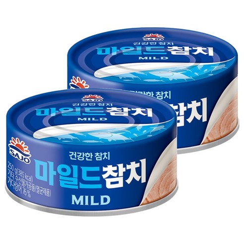 사조참치 마일드 참치, 250g, 2개