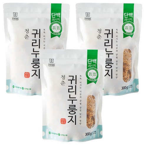 청춘누룽지 비타푸즈 귀리누룽지, 300g, 3개