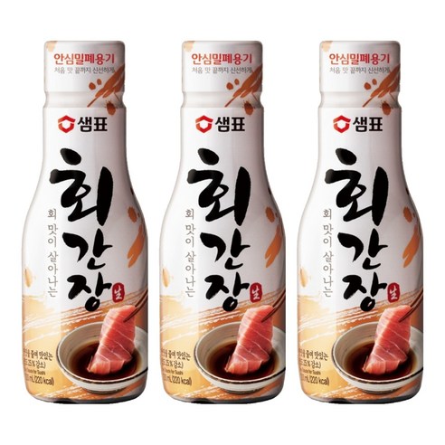 샘표 회 간장, 3개, 200ml